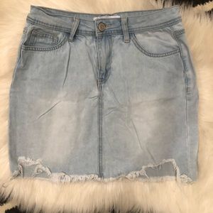 Denim mini skirt